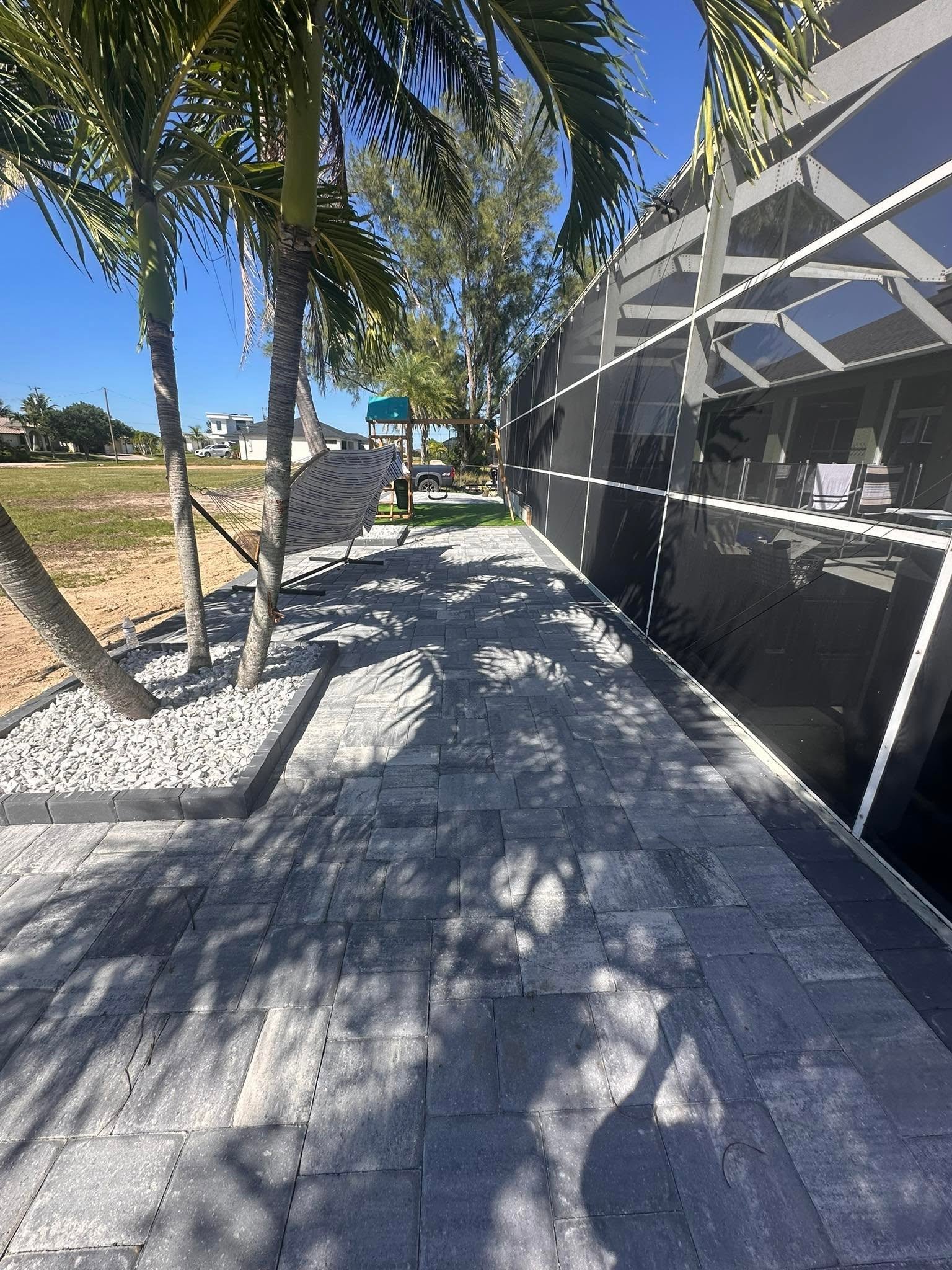 Artificial turf playground